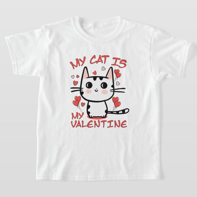Meu Gato É Meu Design De Camiseta Branca Namorados (Postura )