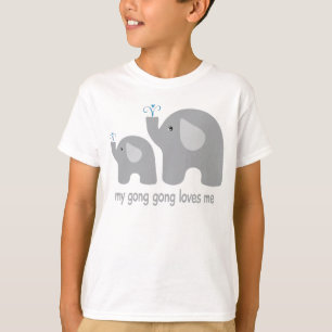Meu Gong Gong me ama - Camisa elefante bonita para