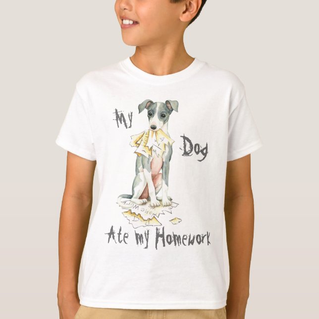 Meu Greyhound Italiano Comeu Minha Camisa De Traba (Frente)