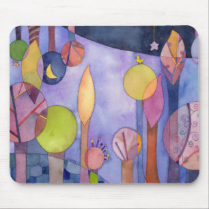 Meu jardim na noite Mousepad inspirado
