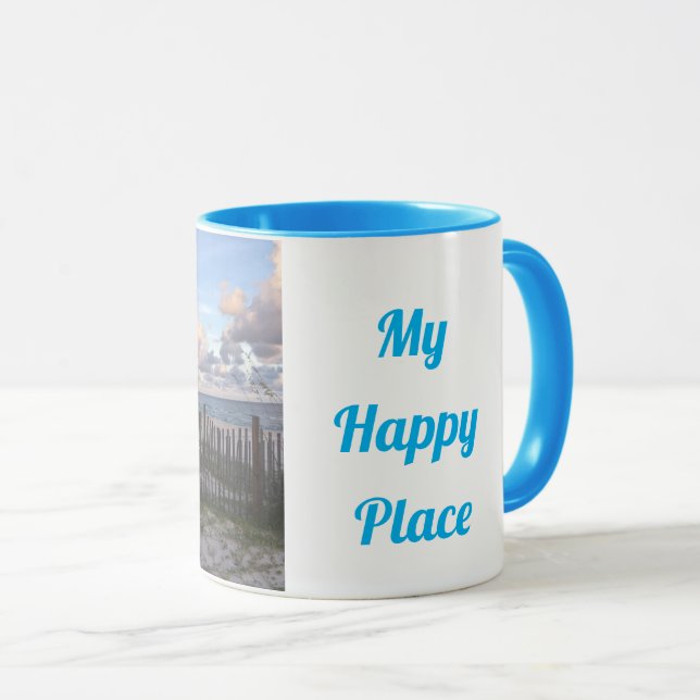 Meu lugar feliz, UG, caneca azul (Frente Esquerda)