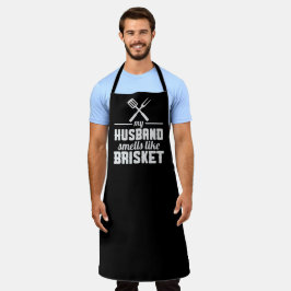 Meu Marido CHURRASCO Grande Apron Preto