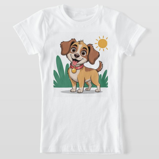 Meu melhor amigo cão, camiseta mágica para criança (Postura )