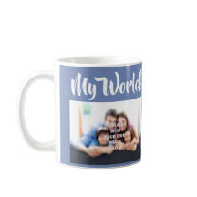 "Meu Mundo" - Foto da família em uma caneca