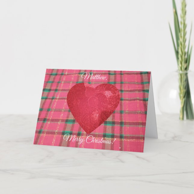 Meu Namorado, Cartão de Saudação de Natal Dobrado (Frente)