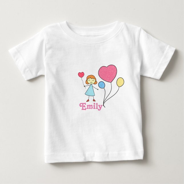 Meu nome é... - Camiseta para menina bebê (Frente)