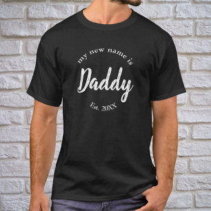 Meu novo nome é Pai Novo papai na camiseta Black E