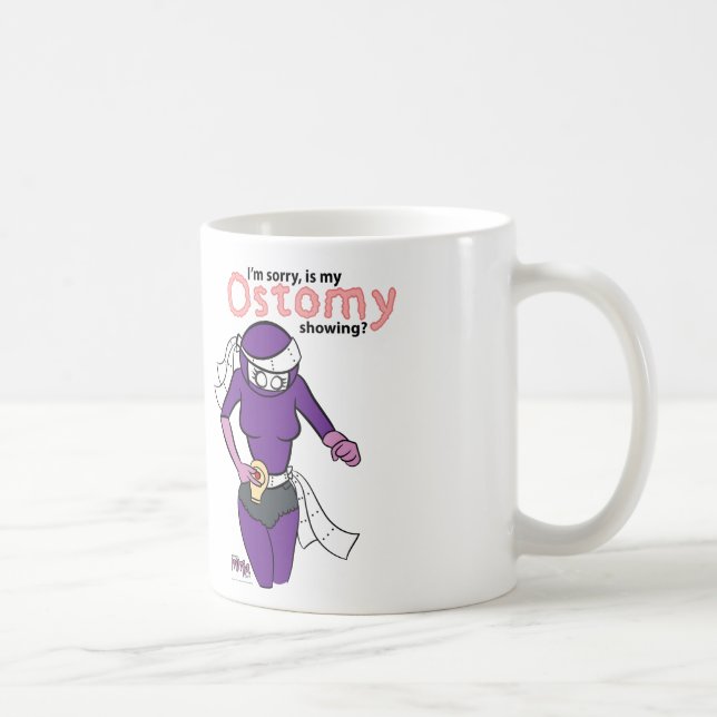Meu ostomy está mostrando? Caneca (Direita)