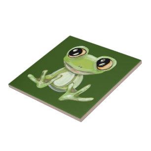 Meu Outro Azulejo Cerâmico do Sapo Verde Amigo