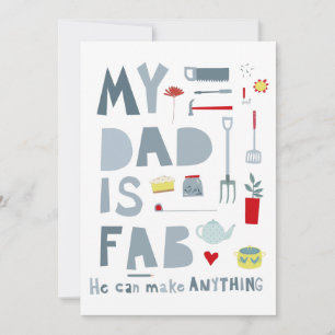 Meu Pai é o Fab Greeting Card