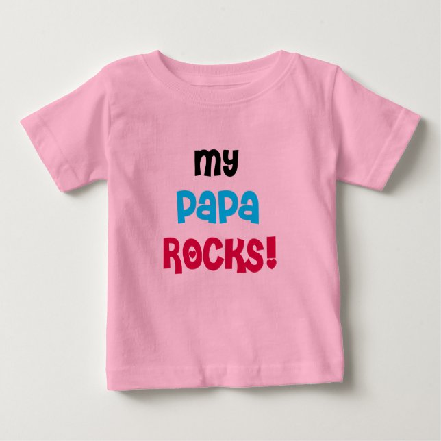Meu Papa Rocks Camisetas e presentes (Frente)