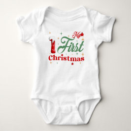 Meu Primeiro Body de Jersey para Bebê de Natal