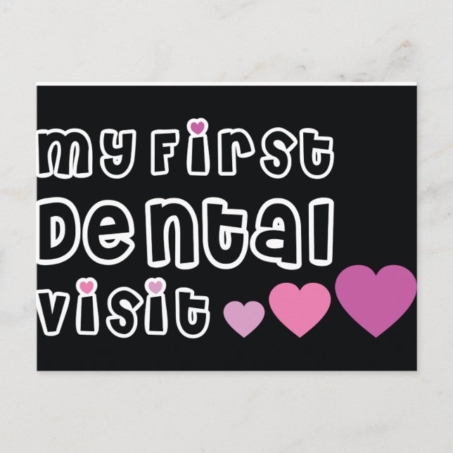 Meu primeiro cartão postal de visita dentária (Frente)