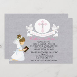 Meu primeiro convite do ajoelhamento da menina do