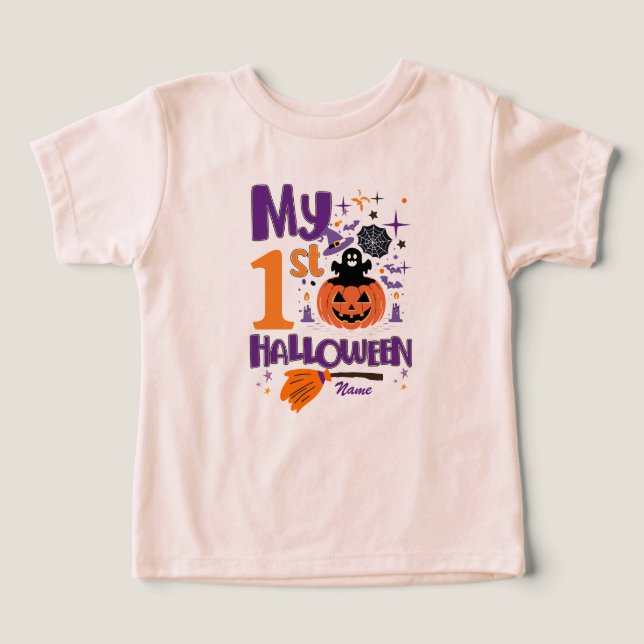 Meu Primeiro Dia das Bruxas Bonito Pumpkin Engraça (Design frontal)