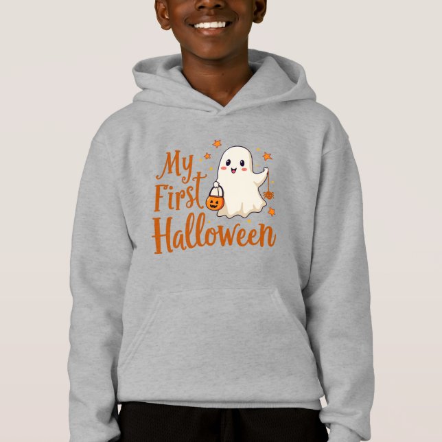 Meu Primeiro Halloween - Ghost Design Kids Bonitos (Frente)