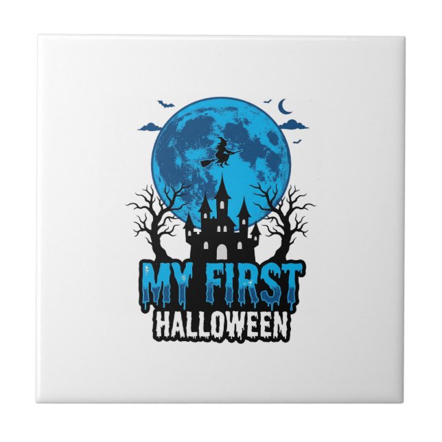 Meu Primeiro Halloween Vintage Castelo Assombrado  (Frente)