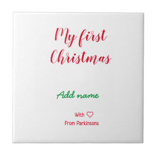 Meu primeiro Natal adiciona o nome da família com