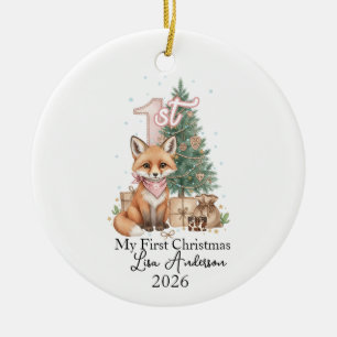 Meu Primeiro Natal Enfeite de Raposa