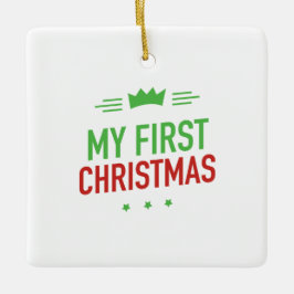 Meu Primeiro Ornamento Cerâmico de Natal