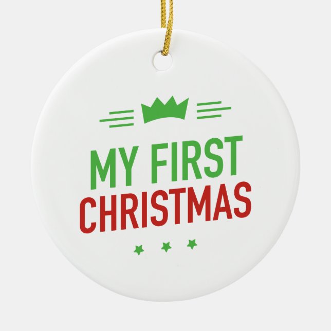 Meu Primeiro Ornamento Cerâmico de Natal (Frente)