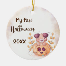 Meu Primeiro Ornamento Cerâmico Feliz Halloween