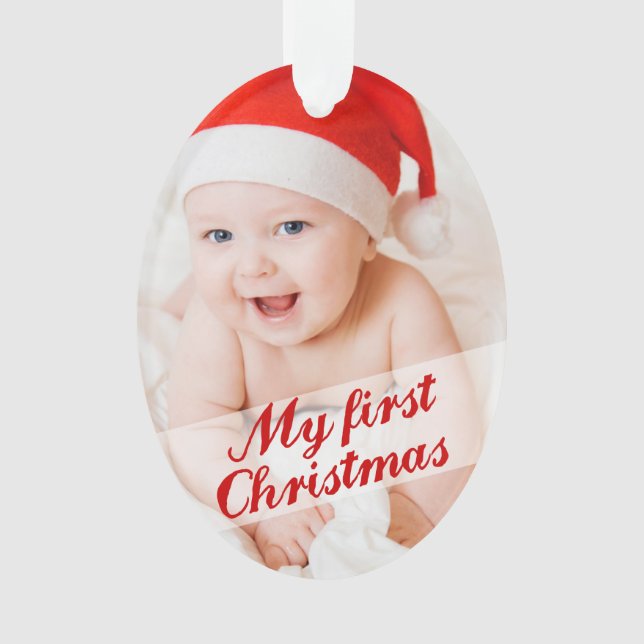 Meu primeiro ornamento da lembrança do Natal (Frente)