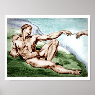 Meu próprio desenho do Adam Poster de Michelangelo