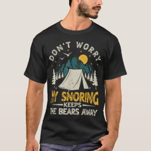Meu Ronco Afasta Ursos Camisa Divertida de Acampam