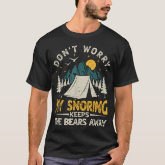Meu Ronco Afasta Ursos Camisa Divertida de Acampam