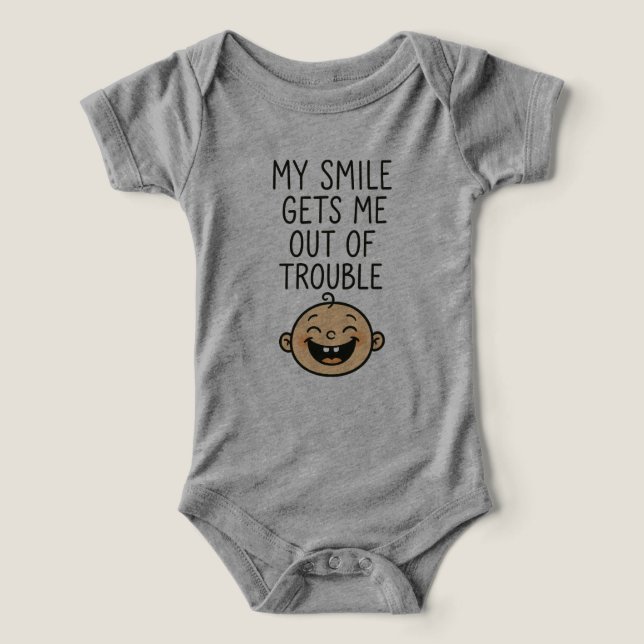 Meu Sorriso Me Deixa Sem Problemas Um Pedaço (Design frontal)