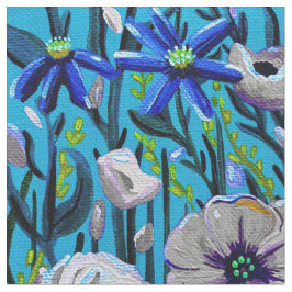 Meu Tecido Azul Flores