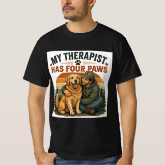Meu Terapeuta Tem Quatro Patas Camiseta Masculina