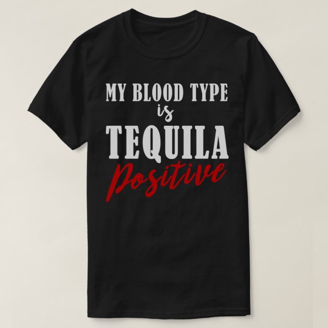 Meu tipo de sangue é camisetas engraçadas do (Frente do Design)