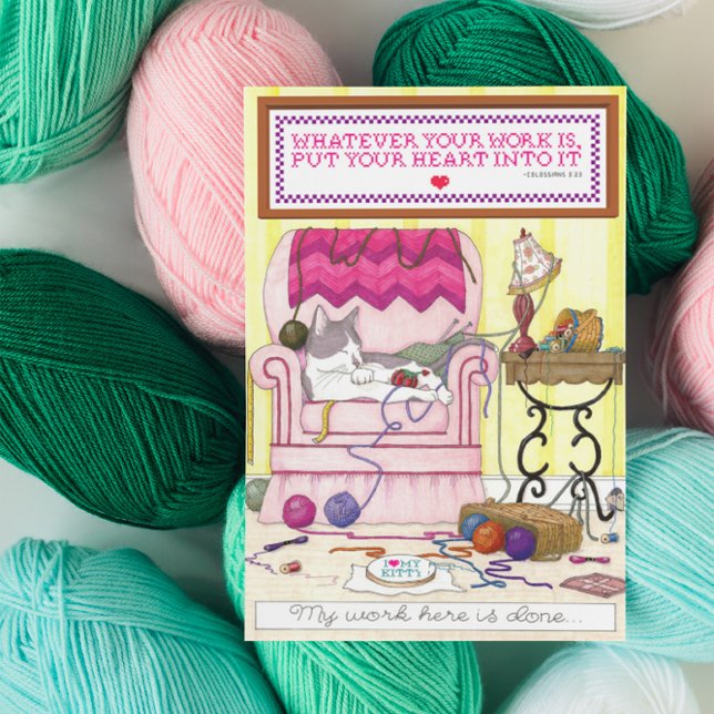 Meu trabalho aqui está feito Cartão de Aniversário (Criador carregado)