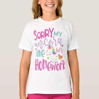 Meu unicórnio comeu minha camisa dos trabalhos de