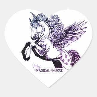 Meus Adesivos de Coração de Cavalo Mágico