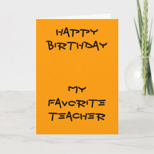 Meus cartões de aniversário de professores favor