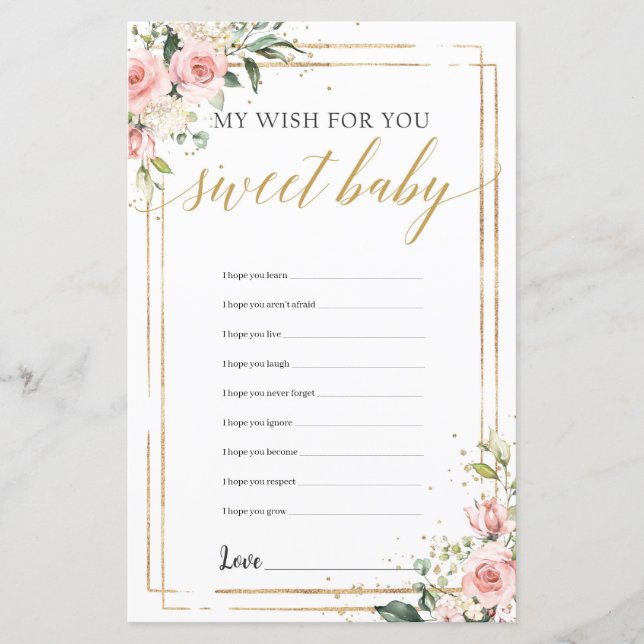 Meus desejos para o jogo de bebês, pincel, cor-de- (Frente)