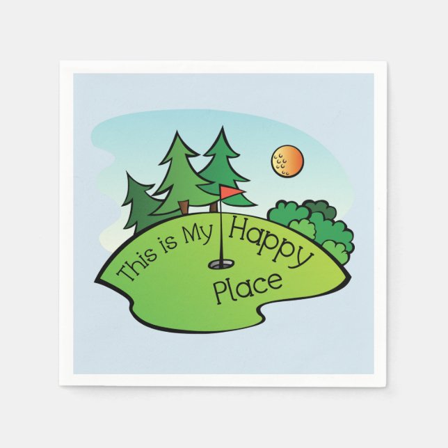 Meus guardanapo felizes do golfe do lugar (Frente)