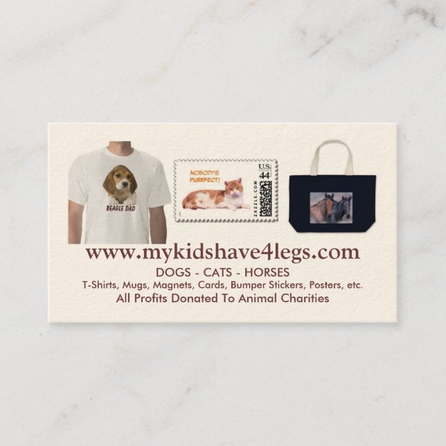 Meus miúdos têm o cartão de visita novo de 4 pés (Frente)