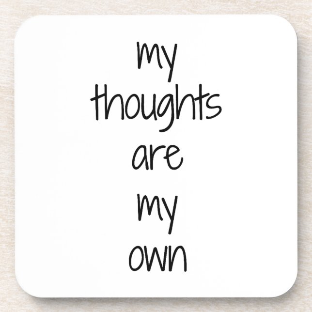 Meus pensamentos Duro Porta copos plástica (Frente)