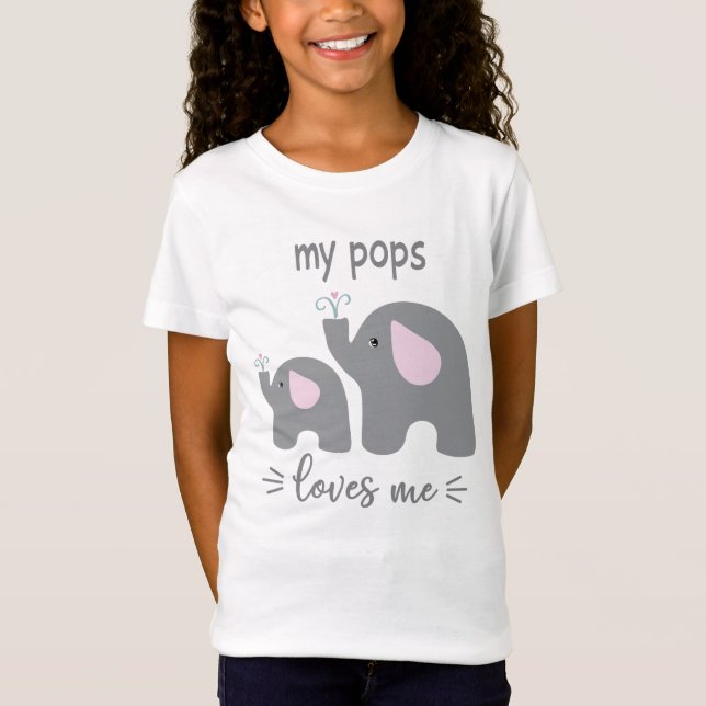 Meus Pop me adoram - Camisa elefante para crianças (Frente)