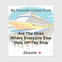 Meus Portos de Cruzeiro Favoritos - Adesivo