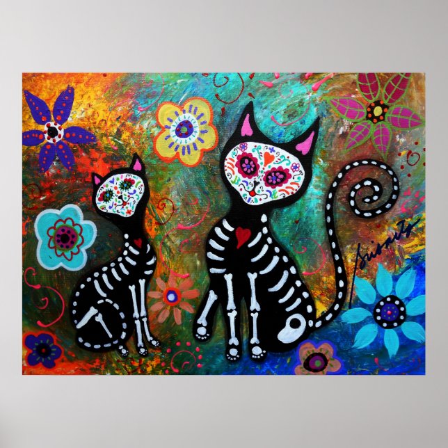 MEUS POSTERS CATS DIA DE LOS MUERTOS (Frente)