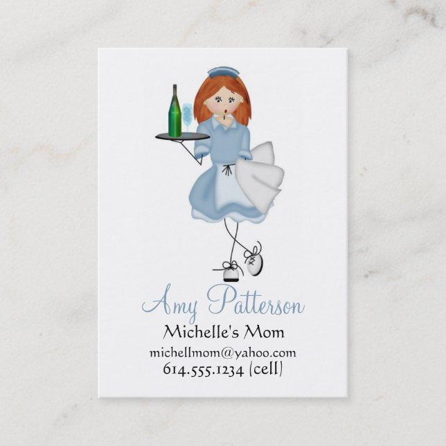 Meus poucos cartões das mamães do garçonete do (Frente)