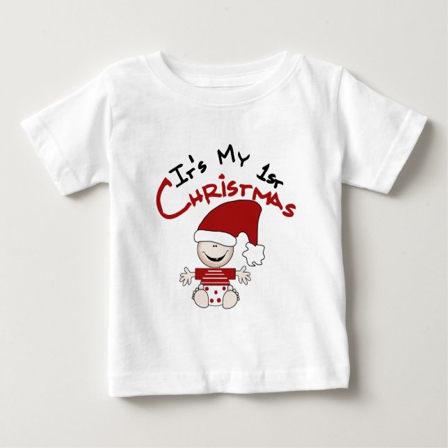 Meus primeiros Papais noeis de Natal Camisetas e p (Frente)