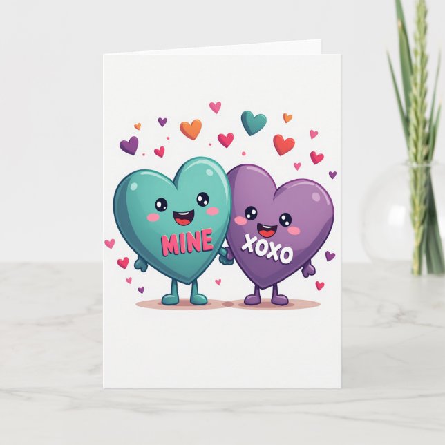 Meus Queridos Xoxo Cartão de Amor (Frente)