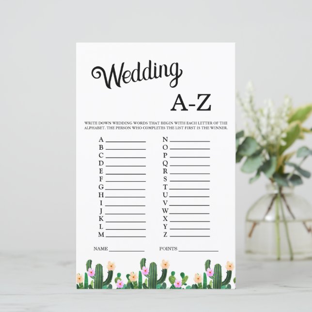 Mexican Cacti What is in Purse Bridal Shower Game (Em pé/Frente)