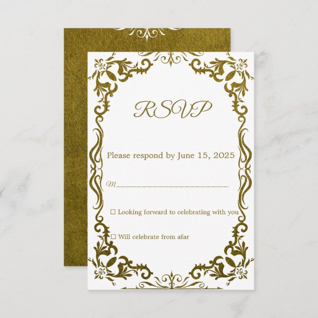 Mexican Papel Picado Wedding RSVP Card (Frente/Verso)